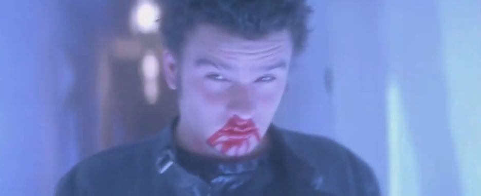 Pete with a nosebleed in Lost Highway