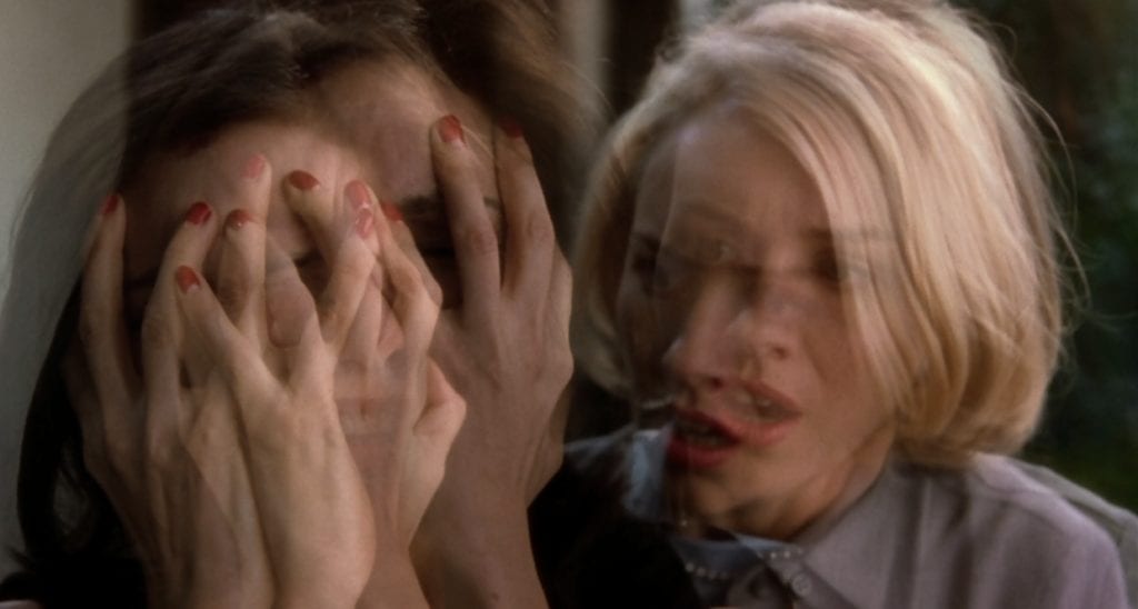 Rita and Betty in Mulholland Drive as their images double