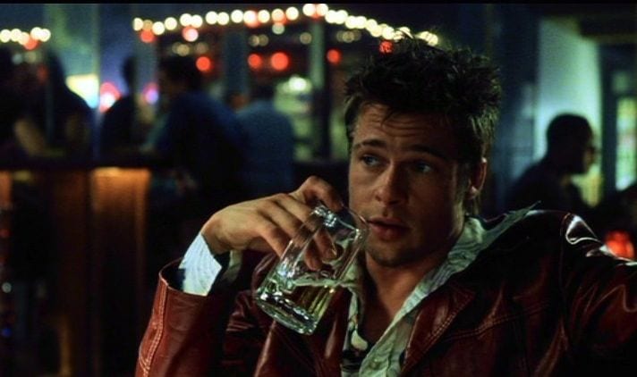 Tyler Durden played by Brad Pitt
