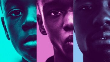 The Moonlight cover shows 3 images of a man from child to adulthood