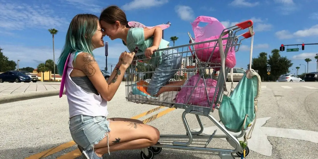 Brooklynn Prince and Bria Vinaite in The Florida Project