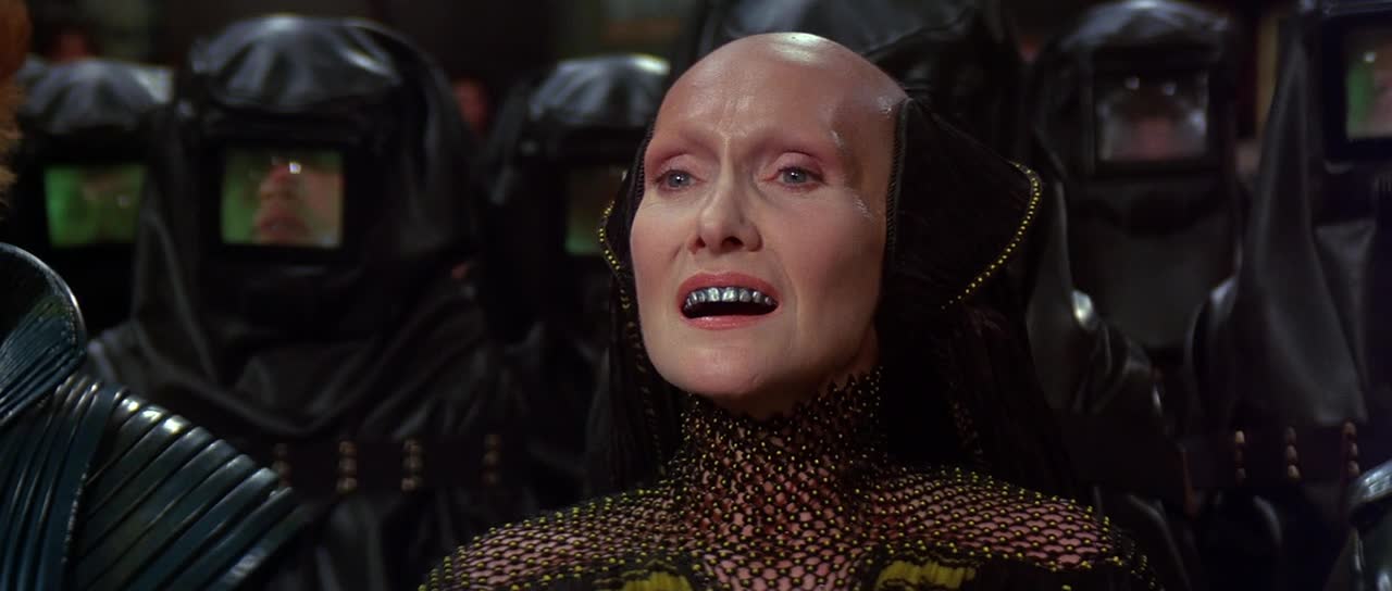 Sian Phillips in the role of Reverend Mother Helen Gaius Mohiam in David Lynch's Dune