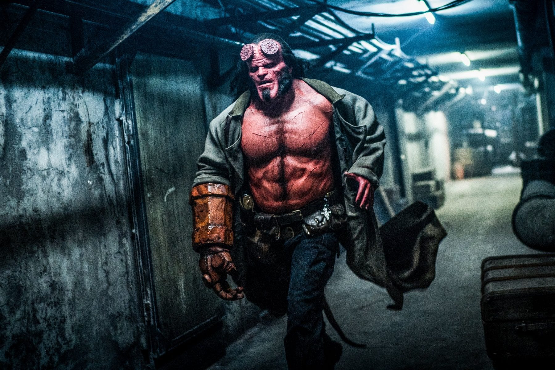 Hellboy (David Harbour) rushes into action to save the world from monsters and demons. 