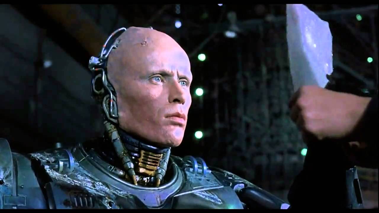 In the end, Murphy lives inside of Robocop and it is the human in him that wins out. 