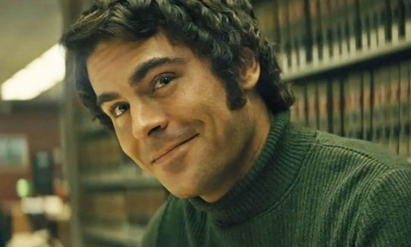 Ted Bundy (Zac Efron) at the law library, trying to pass as the all-american boy next door. 