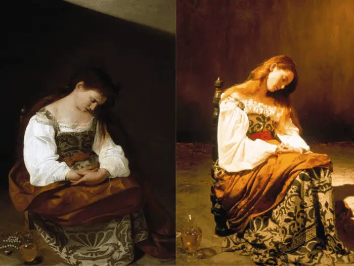 Comparison between Caravaggio's Penitent Magdalene and Derek Jarman's film