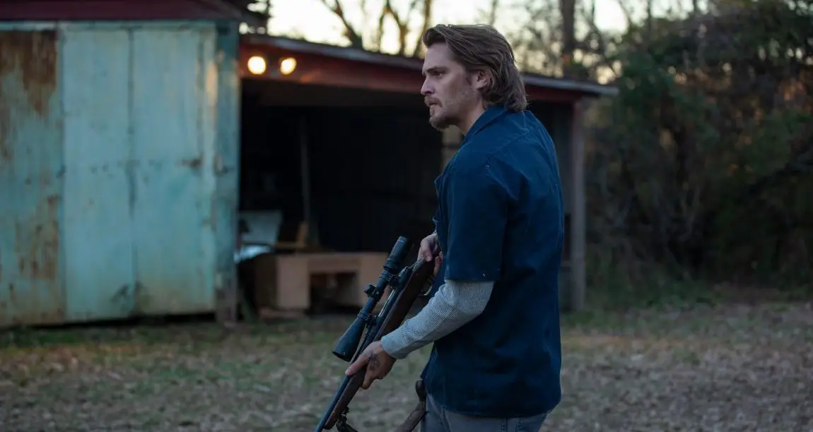 Luke Grimes as Nick Brenner in the action / thriller INTO THE ASHES.