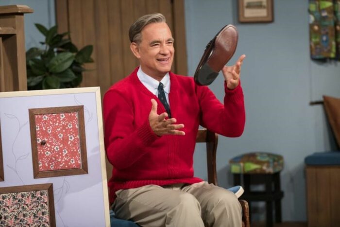 Tom Hanks as Fred Rogers in "Beautiful Day in the Neighborhood.
