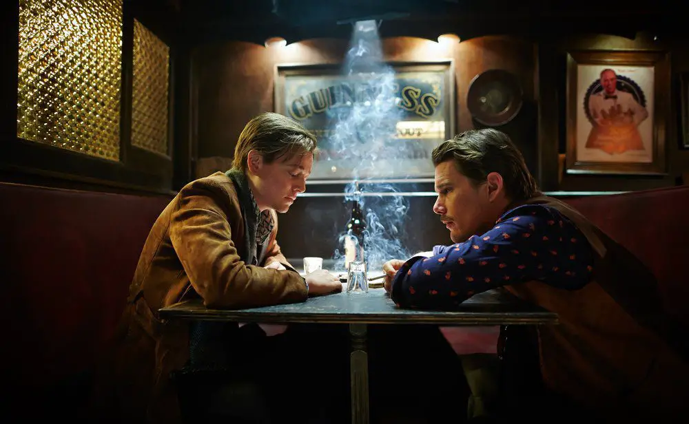 Sarah Snook (John/Jane) and Ethan Hawke (time traveler/bartender) anchor Predestination with two outstanding performances.