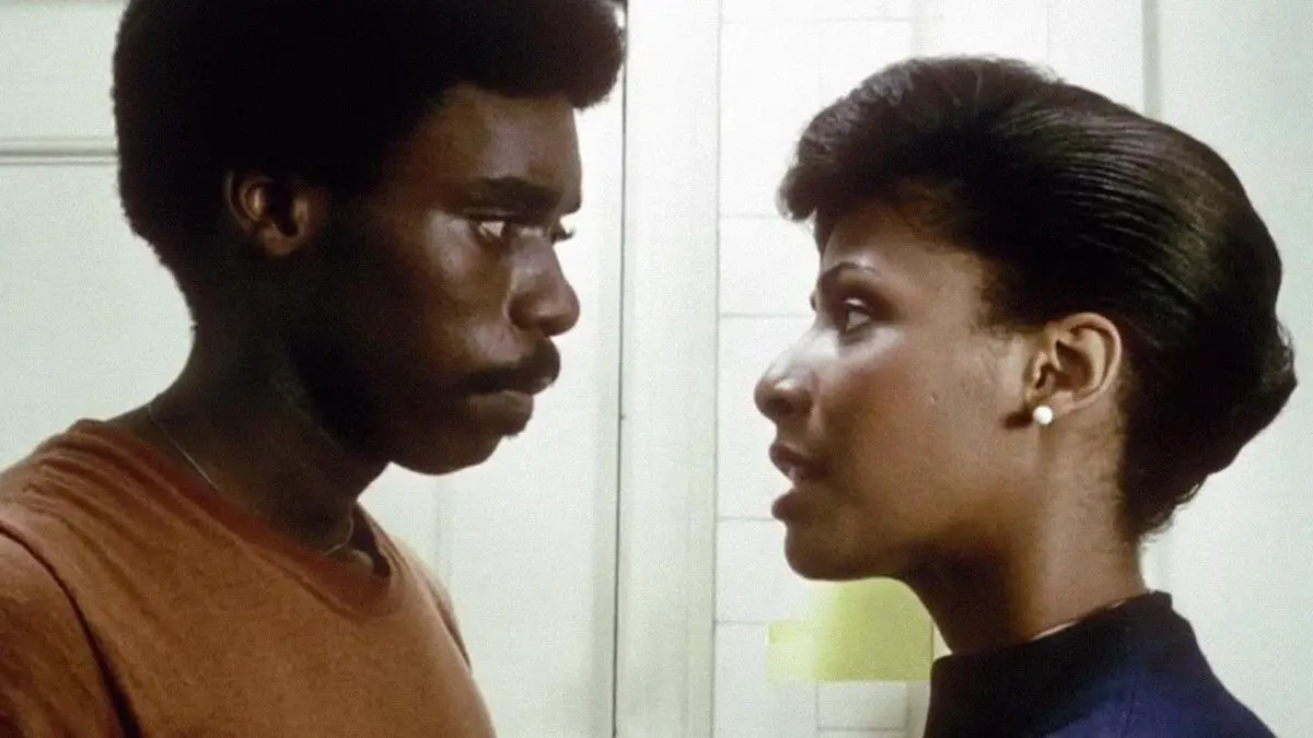 Pierce (Everett Silas) and Sonia (Gaye Shannon-Burnett) facing each other in a moment of conflict 