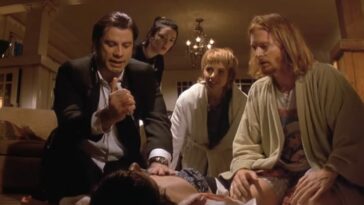 People hover over Mia Wallace as she almost dies