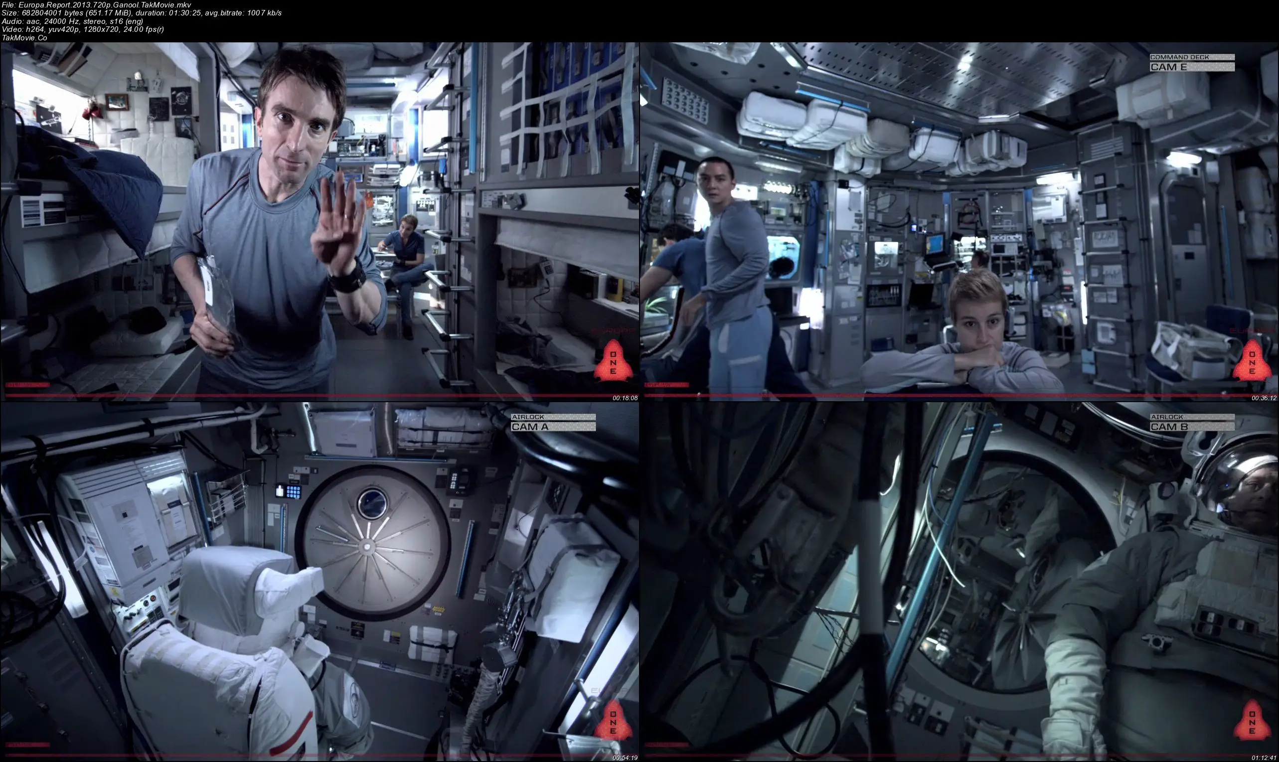The split-screen and display margins given an authenticity layer to "Europa Report"