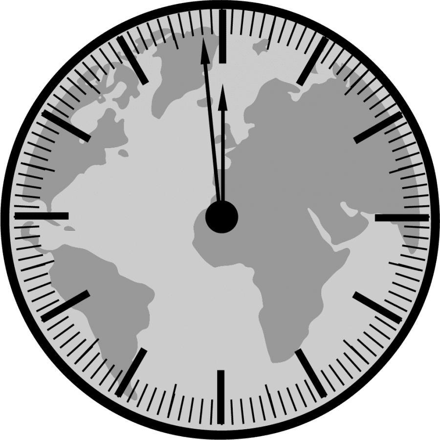 The Doomsday clock close to midnight