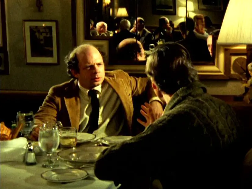 Wallace Shawn and Andre engange in heated conversation in My Dinner With Andre