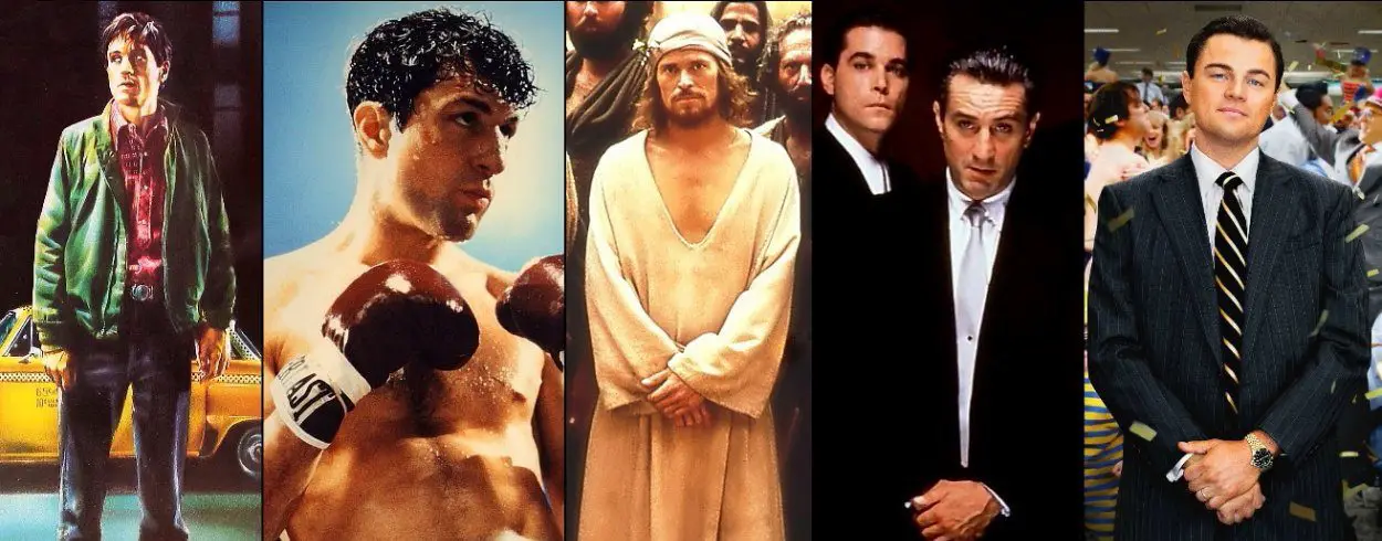 Travis Bickle. Jake La Motta, Jesus Christ, the gang from Goodfellas and Jordan Belfort in the movies of Martin Scorsese