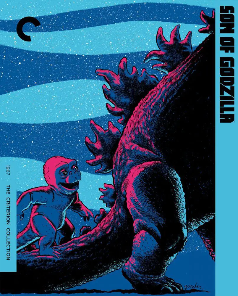 Godzilla's son rides Godzilla's tale
