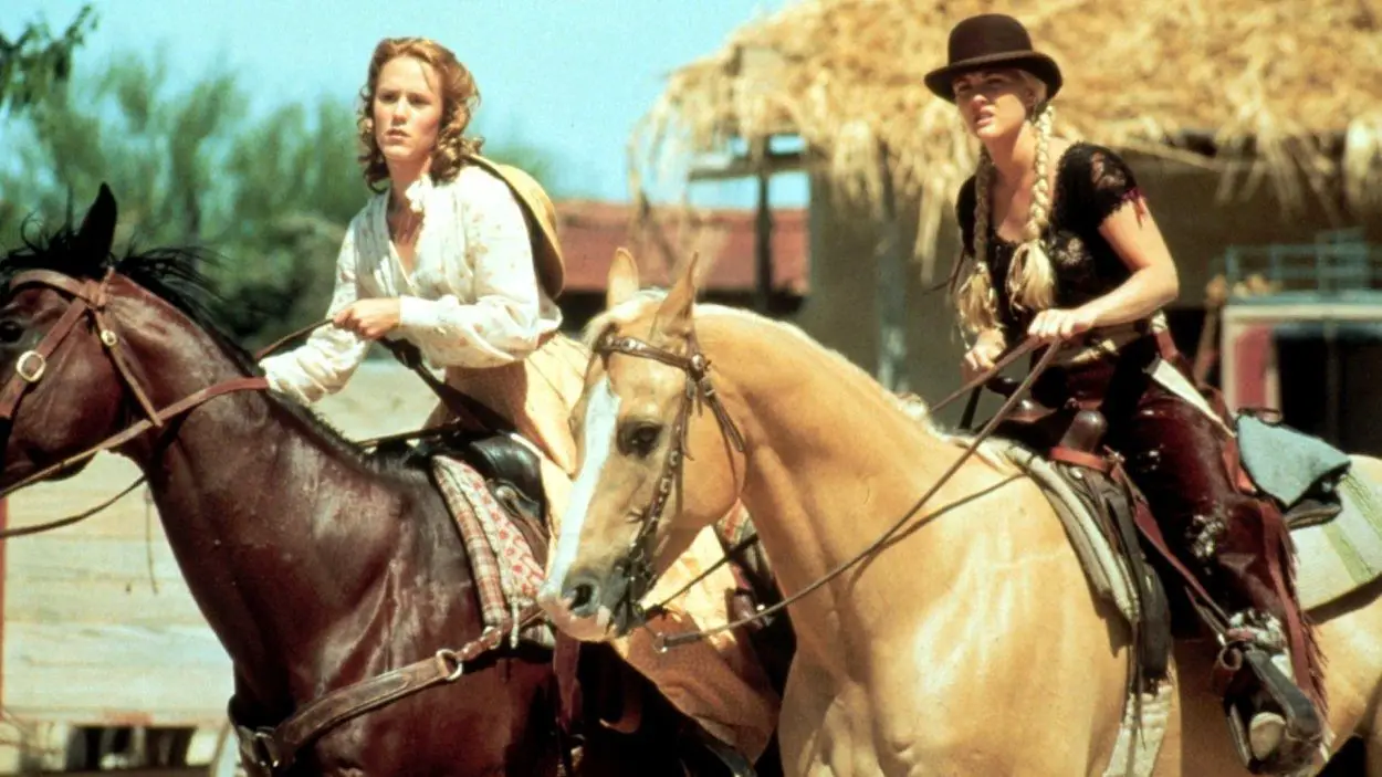 Anita and Lily riding horses 