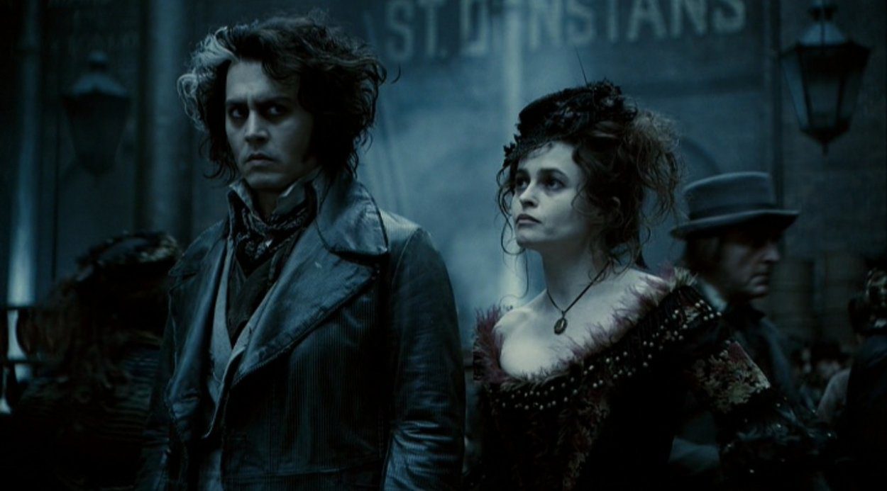 Todd and Mrs Lovett out in the street together