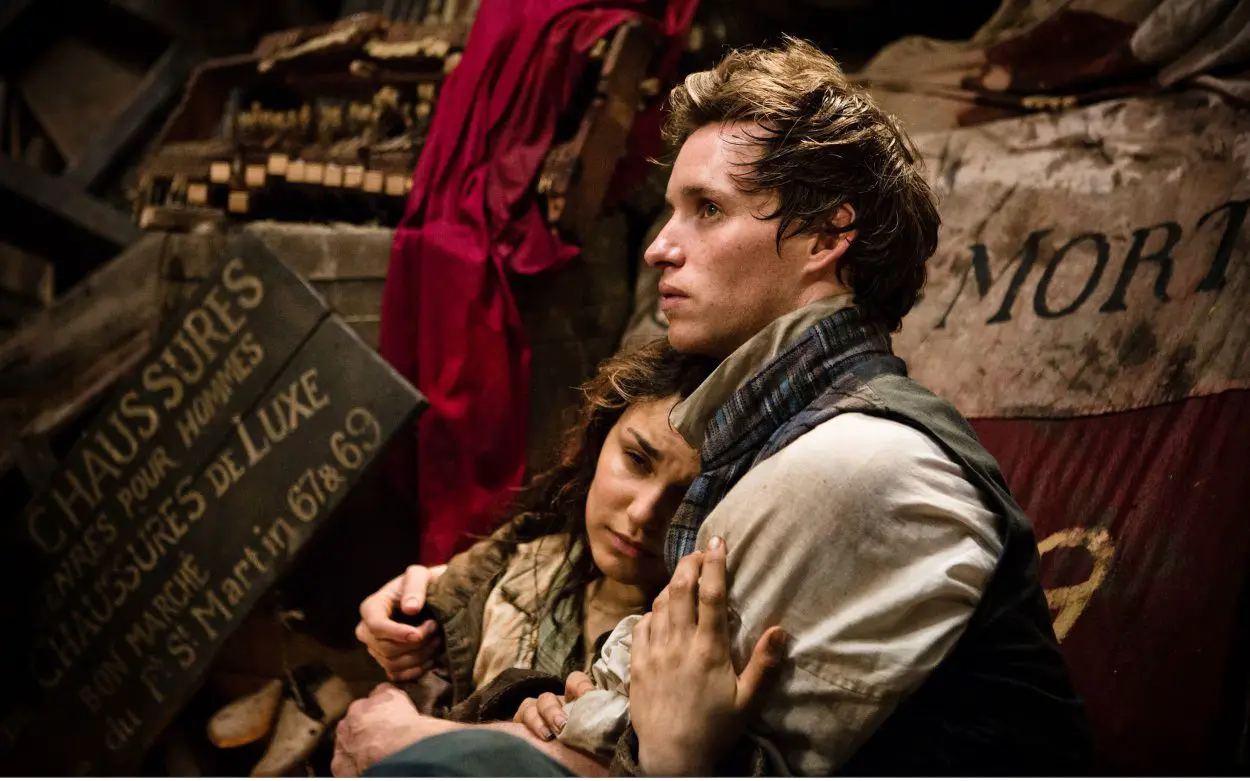 Marius holds a dying Eponine