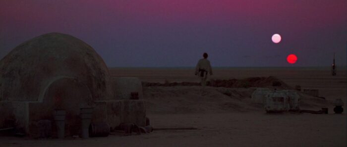 Luke Skywalker binary sunset