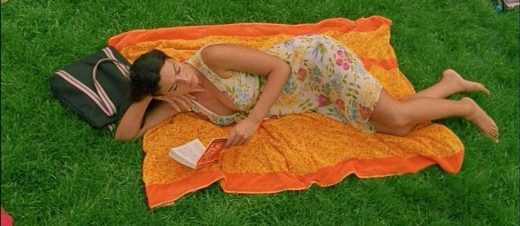 Alex in Irreversible, lying on the grass reading at the end of the film.
