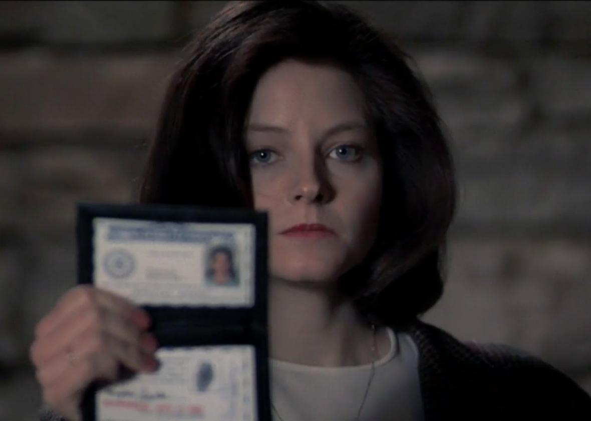 Clarice Starling holds up her special FBI ID card