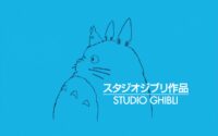 The Studio Ghibli logo, a sketch of Totoro