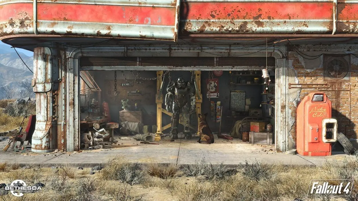 Abandoned gas station in Fallout 4 