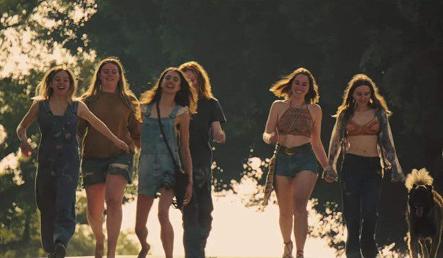 The girls of the Spahn Ranch take a walk.