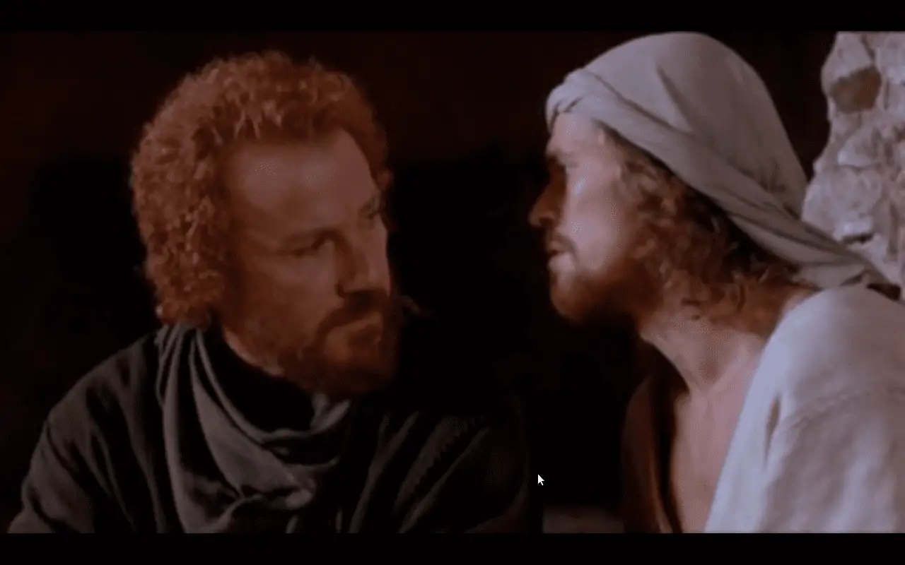 Judas privately admonishes Jesus