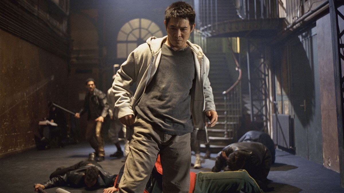 Jet Li as Danny in the midst of battle in Glasgow's underworld