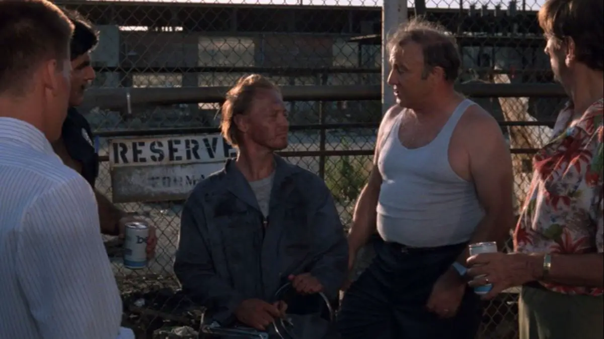 The Repo Men drink beer and discuss philosophy in Repo Man