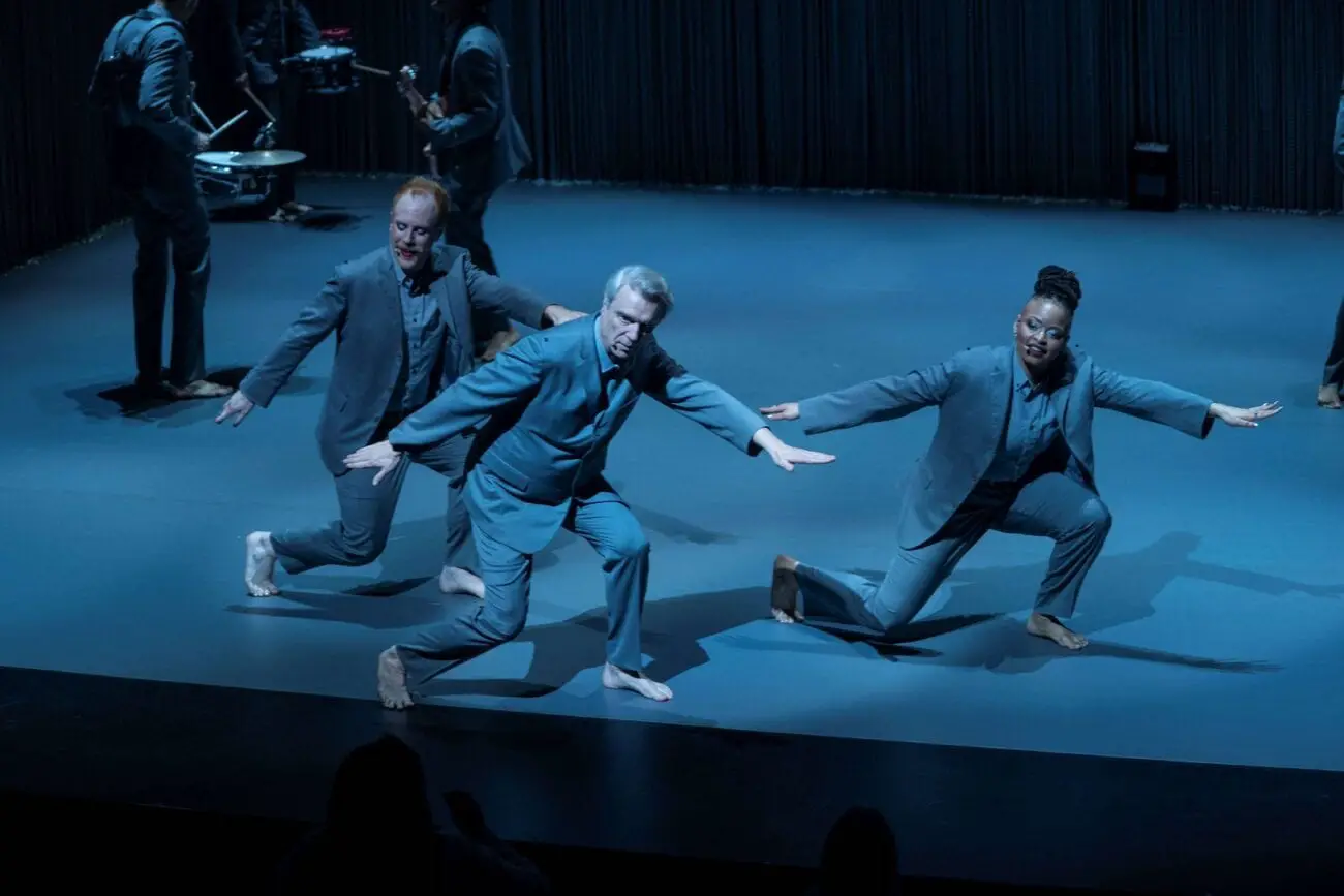 David Byrne and company on Broadway in David Byrne's American Utopia