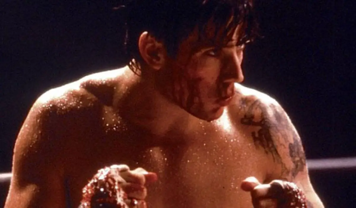 Disgraced straight to video star Sasha Mitchell prepares to fight in Kickboxer 2