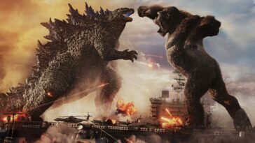 Kong punching Godzilla in the trailer for the film