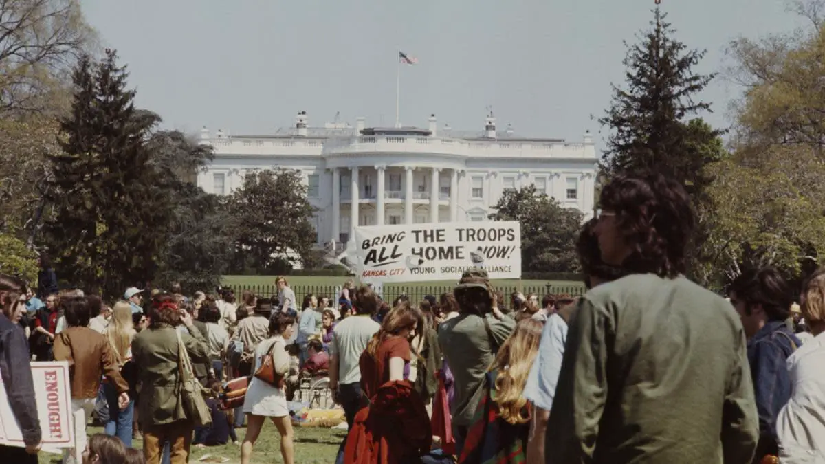 Anti-war protests outside the Nixon White House