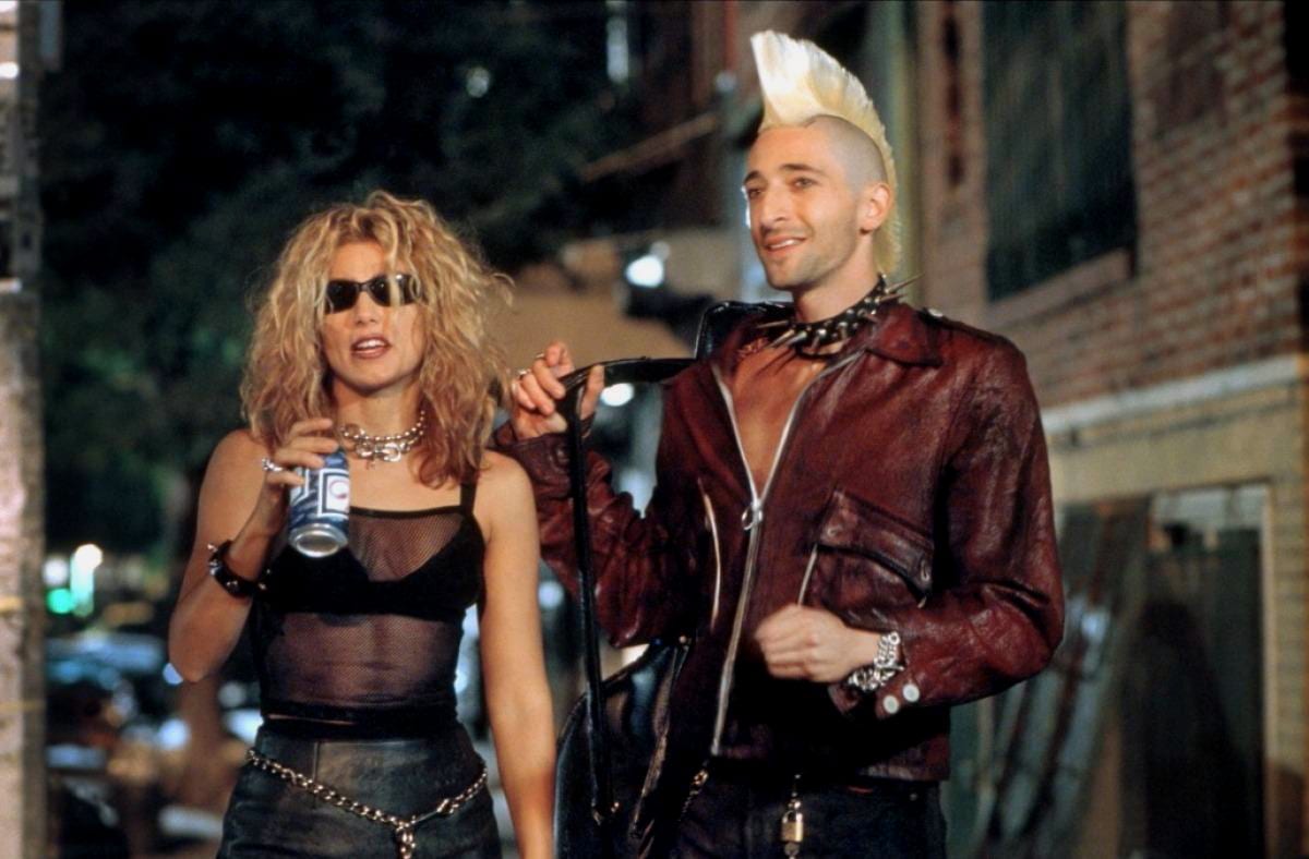 Ritchie and Ruby show off their punk look on the streets of Queens