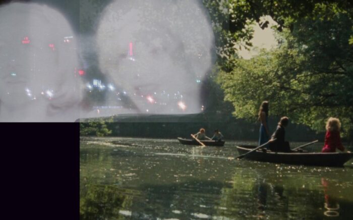 Montage of end scenes, Celine and Julie boating, and Rita and Betty in a dream-like glow.