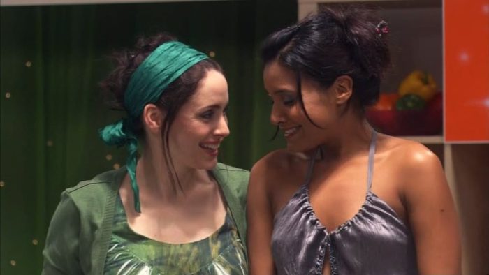 Lisa (Laura Fraser) and Nina (Shelley Conn) share a loving glance at one another.