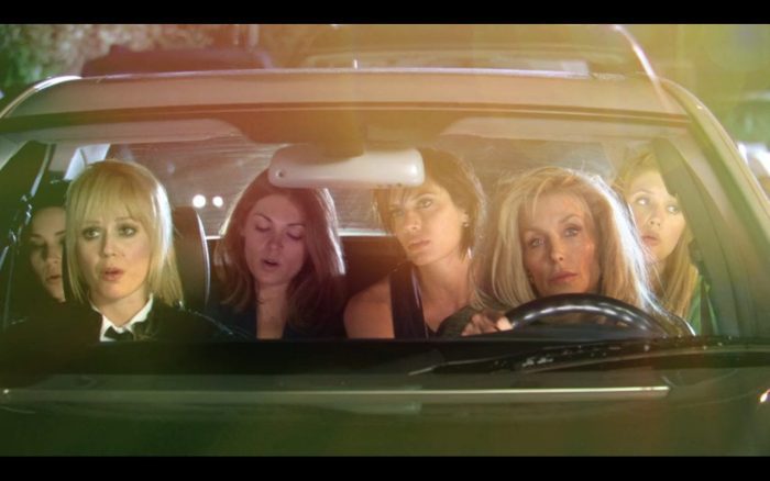 The cast of Girltrash find themselves singing in a car.