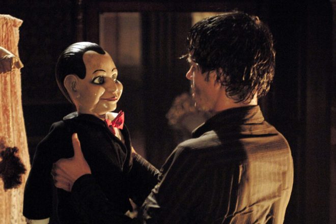 Jamie Ashen (Ryan Kwanten) stares at a ventriloquist dummy he believes might be possessed by an evil spirit.
