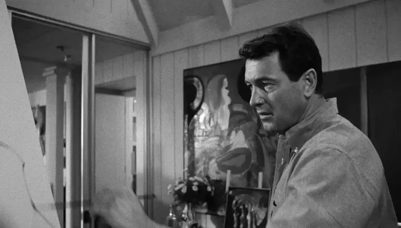 In this image from Seconds, Rock Hudson is depicted as the artist "Tony" Wilson painting in his studio.