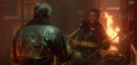 Scott Glenn and Kurt Russell face off with axes in Backdraft