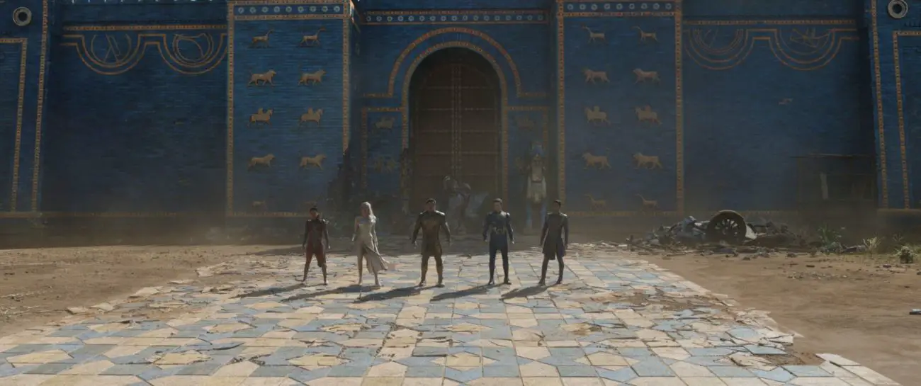 Five eternals stand ready to defend the gate to Babylon