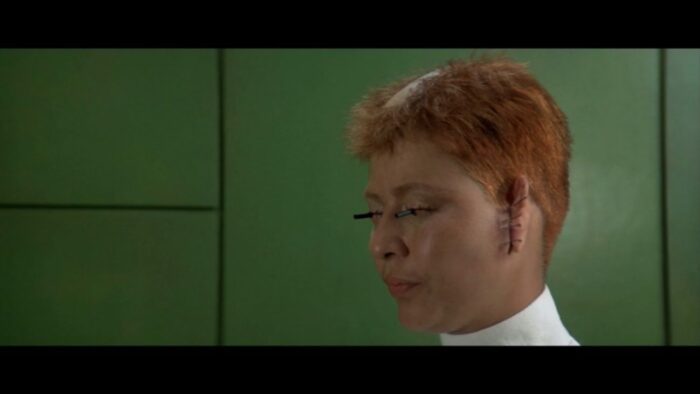 A Harkonnen worker with modified eyes in David Lynch's Dune
