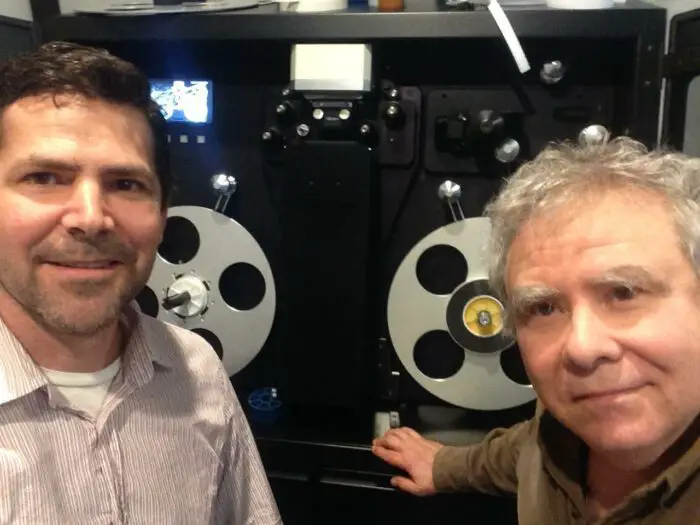 Vincent Pirozzi with John Alan Simon and the scanning machine