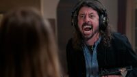 Dave Grohl screams into the mirror in Studio 666