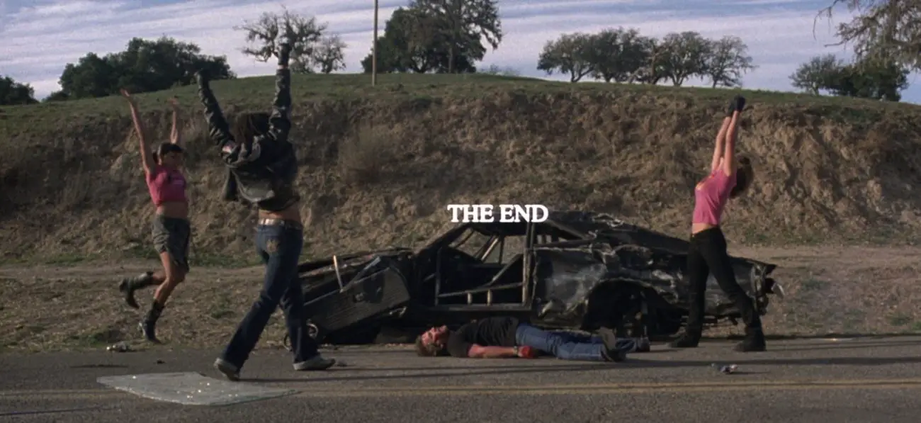 The women are triumphant at the end of Death Proof.