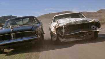 The women chase down Stuntman Mike in Death Proof.