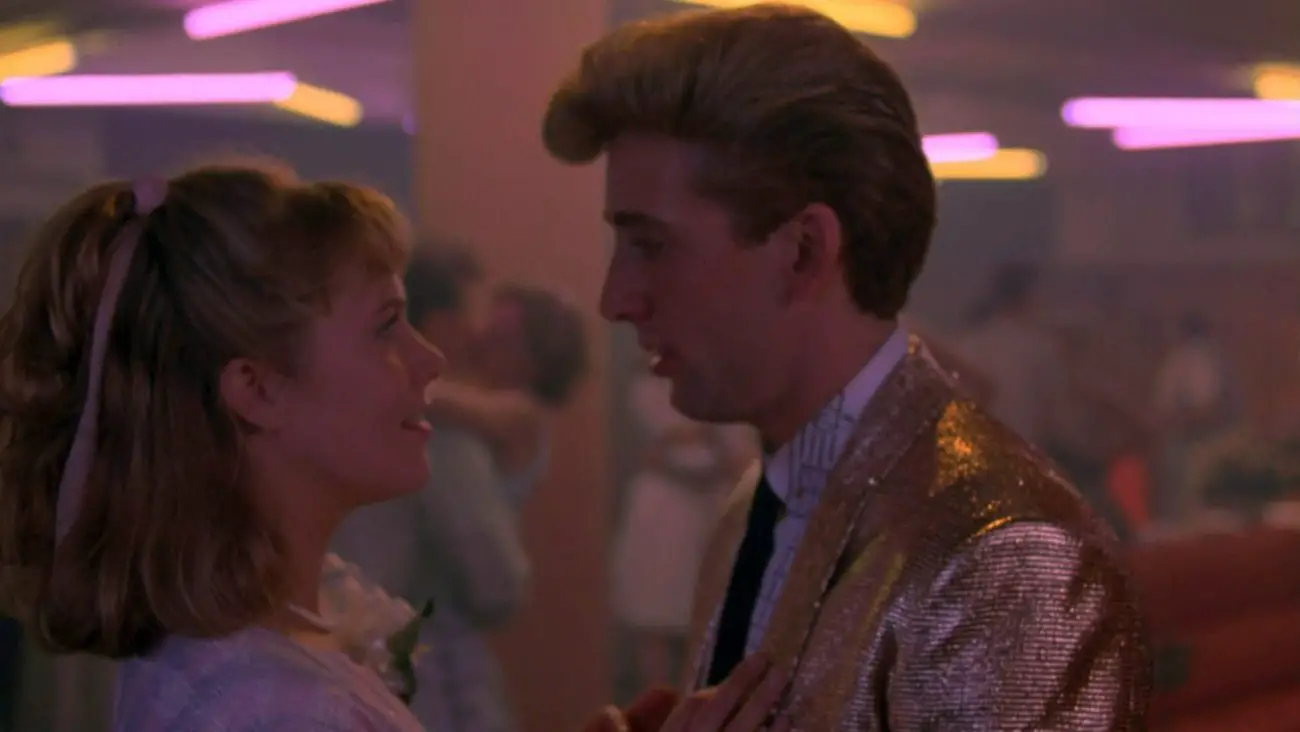 Kathleen Turner as Peggy Sue and Nicholas Cage as Charlie in Peggy Sue Got Married